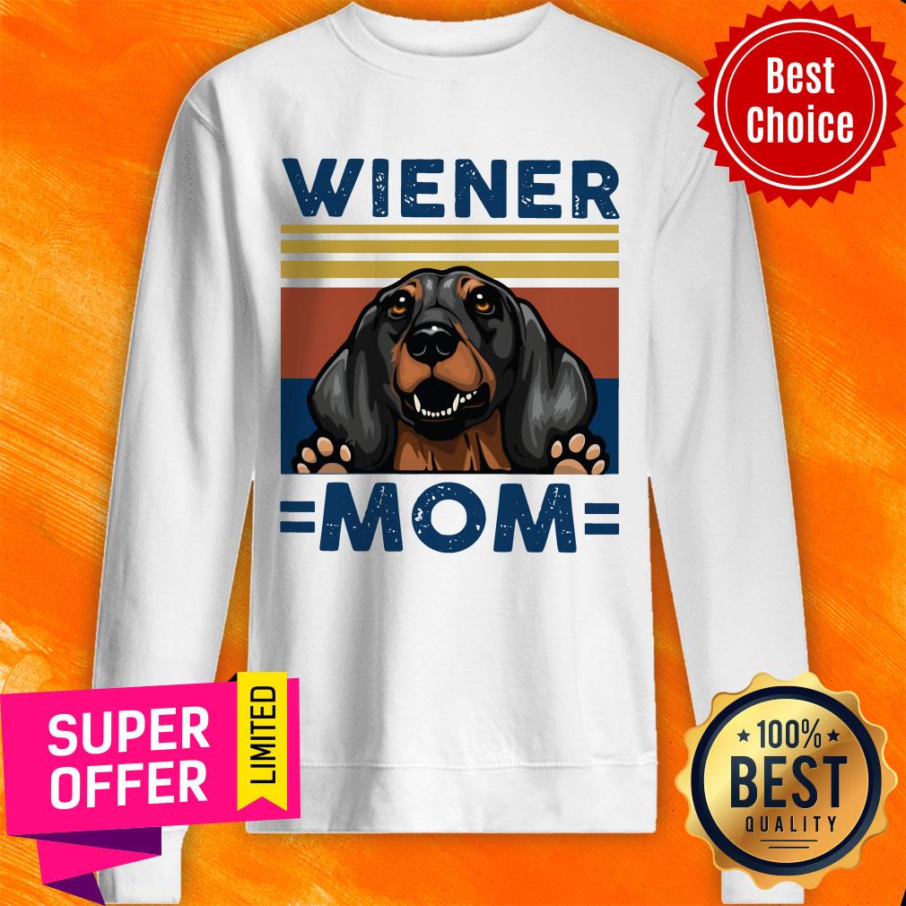 Top Dachshund Wiener Mom Vintage Shirt - Image 2