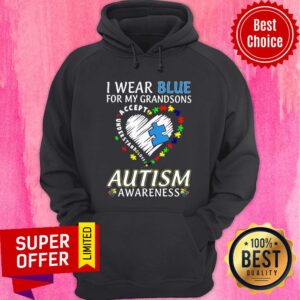 Alternative view of Wear Blue For My Grandsons Accept Love Autism Awareness Shirt