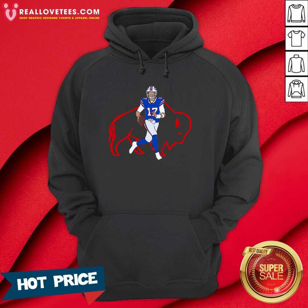 Official Buffalo Bills 17 Josh Allen Rugby Ball Shirt - Image 4