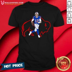 Official Buffalo Bills 17 Josh Allen Rugby Ball Shirt