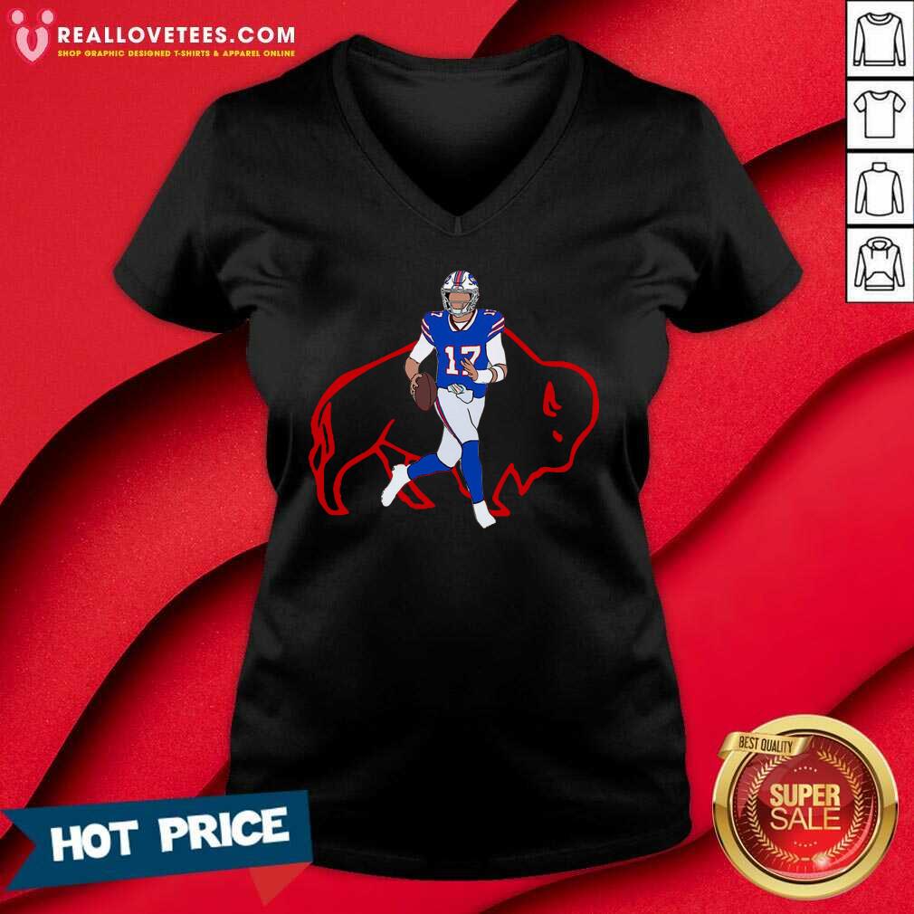Official Buffalo Bills 17 Josh Allen Rugby Ball Shirt - Image 5
