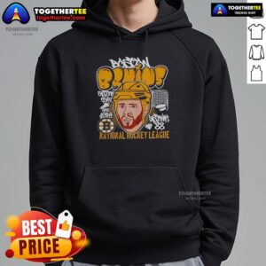 Alternative view of Nice David Pastrnak Big Head Boston Bruins NHL Cartoon T-Shirt