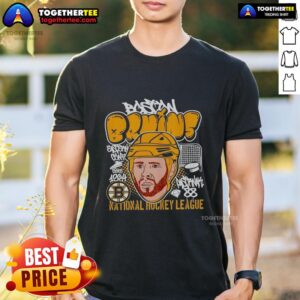 Nice David Pastrnak Big Head Boston Bruins NHL Cartoon T-Shirt