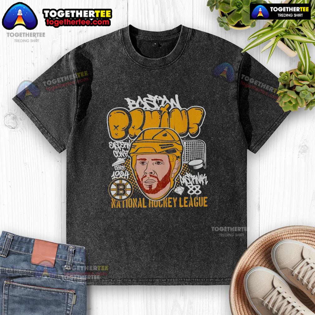 Nice David Pastrnak Big Head Boston Bruins NHL Cartoon T-Shirt - Image 6