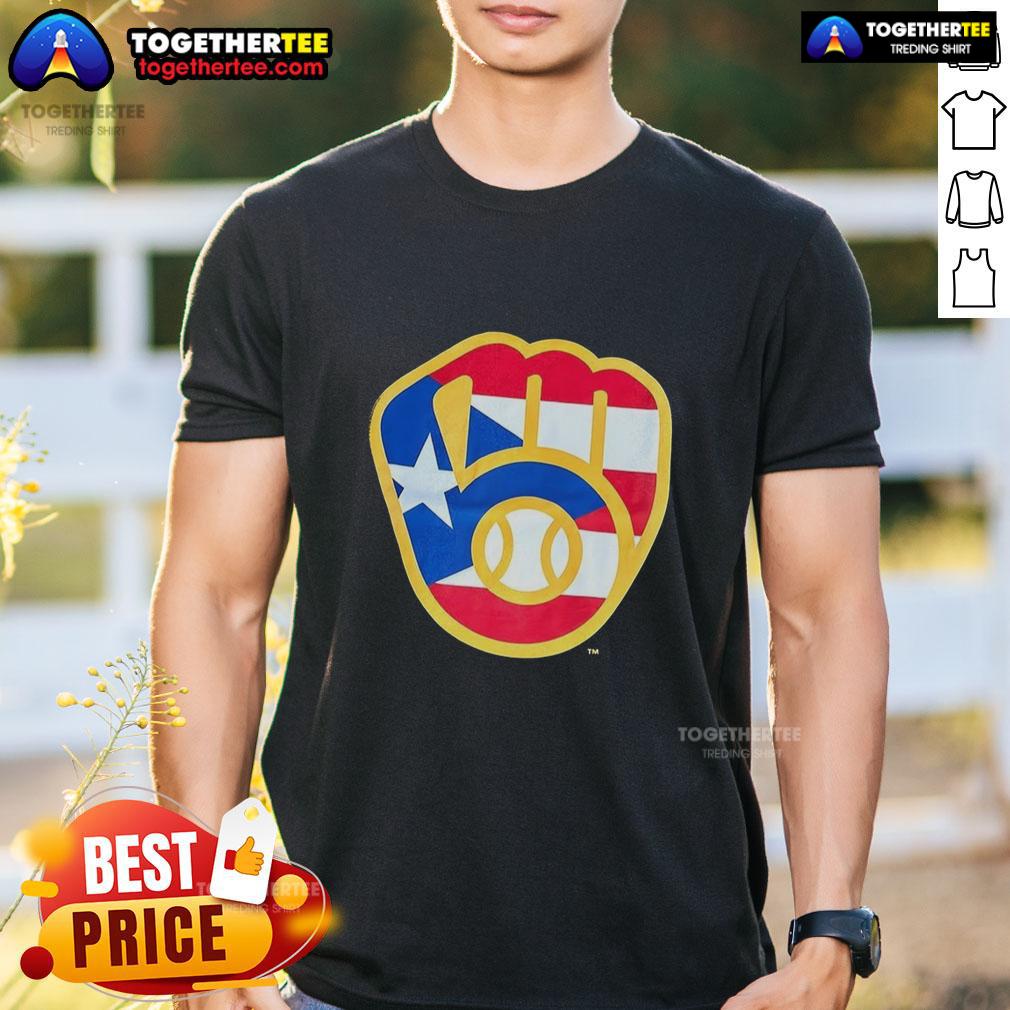 Hot Puerto Rican Milwaukee Brewers Logo T-Shirt