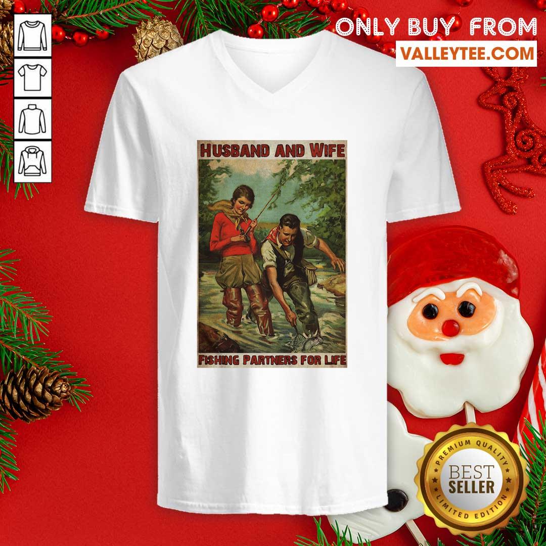 Nice Husband And Wife Fishing Partners For Life Shirt - Image 3