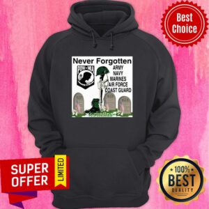 Alternative view of Official Never Forgotten Army Navy Marines Airforce Coast Guard Shirt