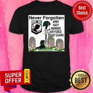 Official Never Forgotten Army Navy Marines Airforce Coast Guard Shirt