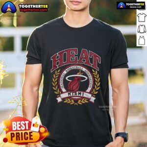 Good Miami Heat National Basketball Association Logo Laurel Wreath Frame Retro T-Shirt