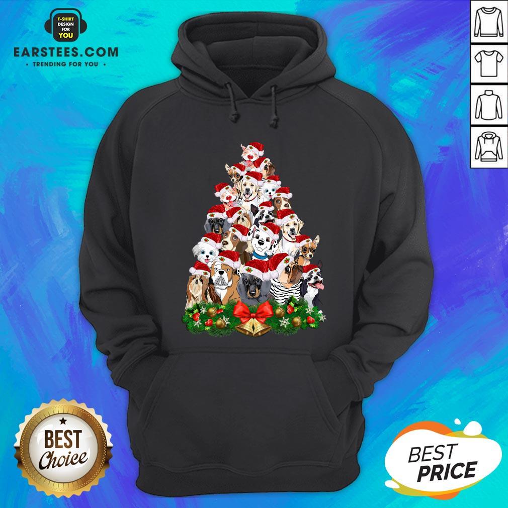 Funny Dogs Tree Merry Christmas Shirt - Image 2