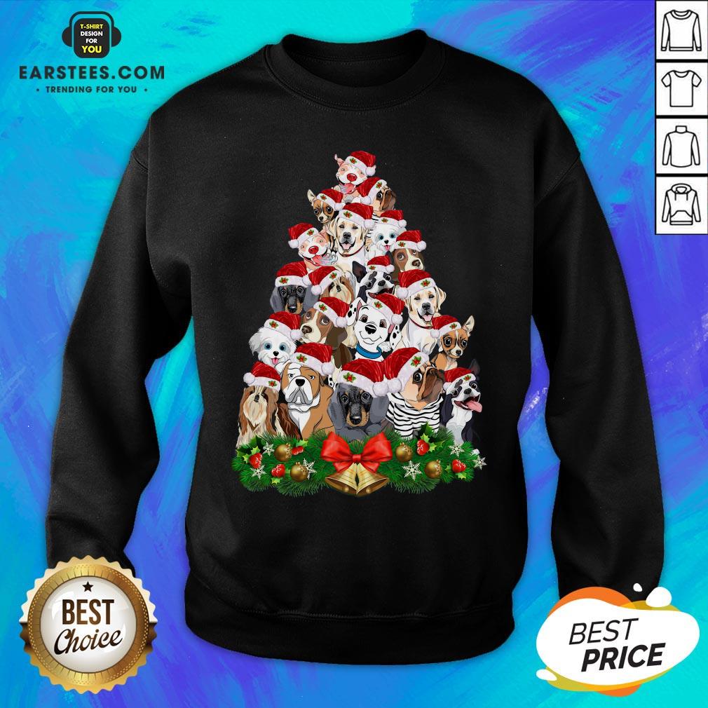 Funny Dogs Tree Merry Christmas Shirt - Image 5