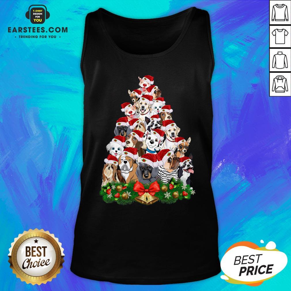 Funny Dogs Tree Merry Christmas Shirt - Image 4