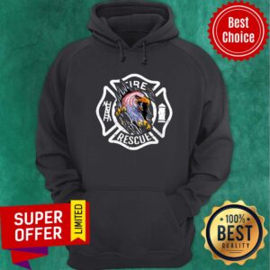 Alternative view of Nice Eagle Fire Rescue Shirt