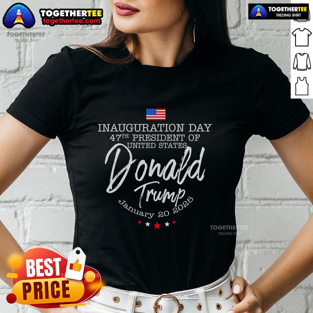 Premium Donald Trump Inauguration Day 2025 America Flag T-Shirt - Image 3