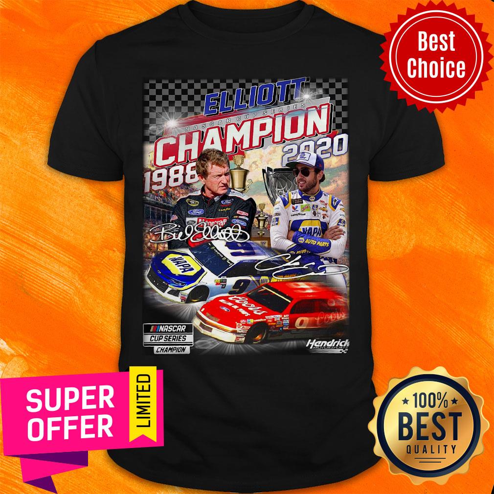 Funny Elliott Nascar Cup Series Champion 1988-2020 Signatures Shirt