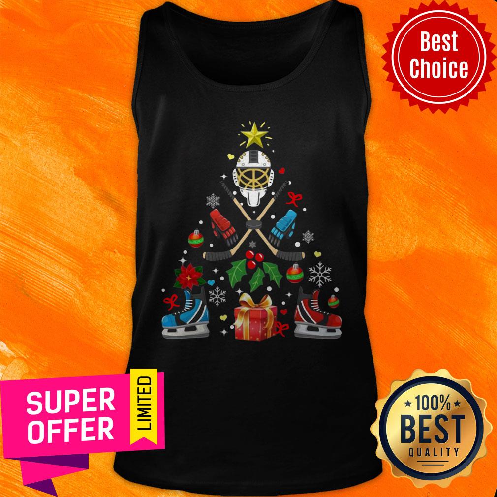 Nice Hockey Christmas Tree Shirt - Image 4