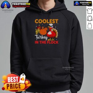 Alternative view of Funny Coolest Turkey In The Flock Thanksgiving Turkey T-Shirt