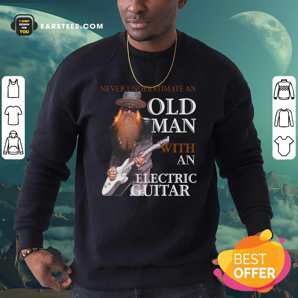 Official Never Underestimate An Old Man With An Electric Guitar 2021 Shirt - Image 5