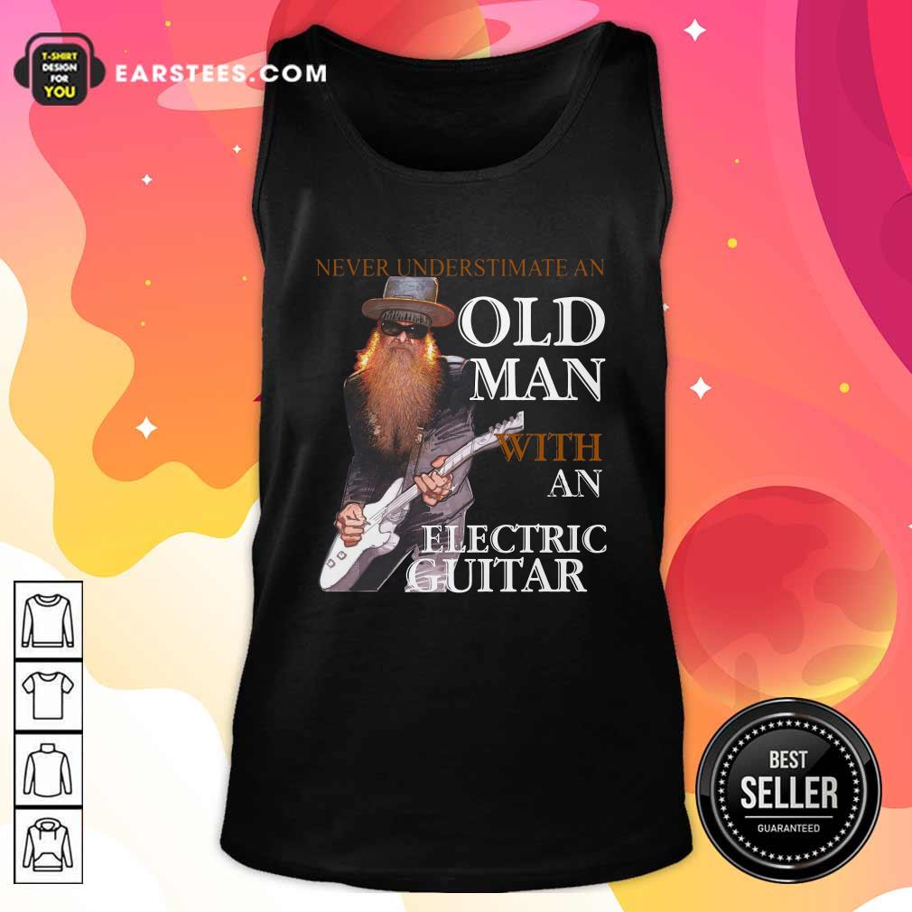 Official Never Underestimate An Old Man With An Electric Guitar 2021 Shirt - Image 4