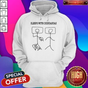 Alternative view of Original Sleeps With Chihuahuas Stick Figure Shirt