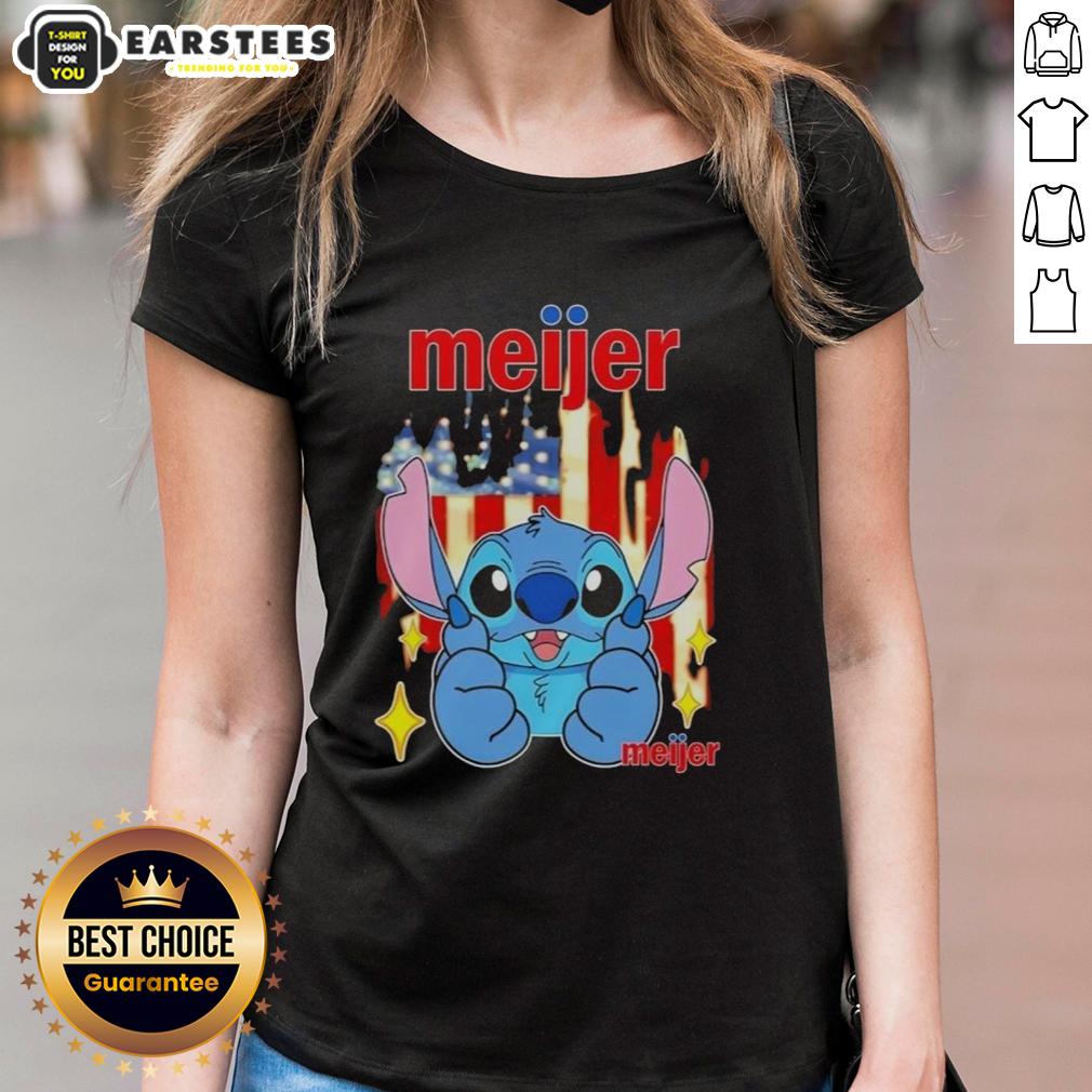 Cute Stitch Like Meijer USA Flag T-Shirt - Image 3