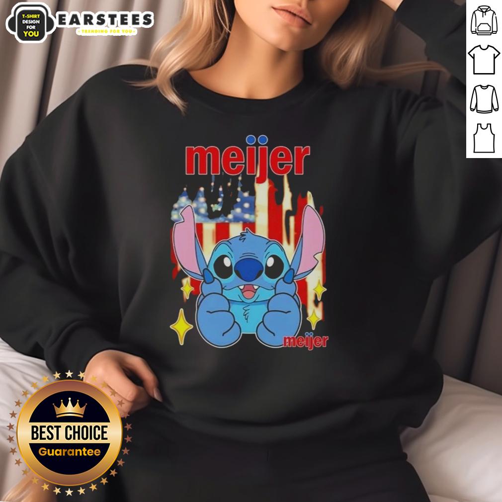 Cute Stitch Like Meijer USA Flag T-Shirt - Image 5