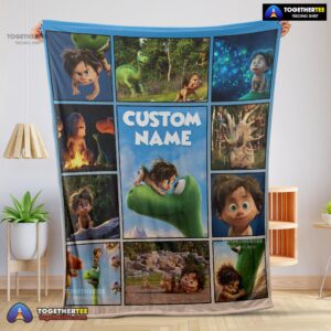 Official Disney Pixar The Good Dinosaur Collage Poster Blanket Fleece Customized Blanket
