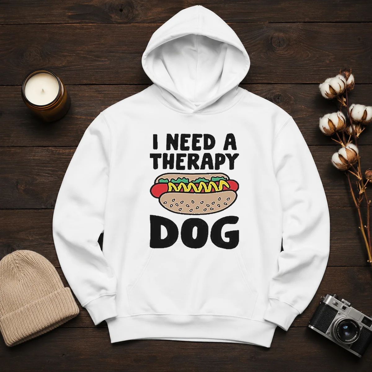 Nice I Need A Therapy Dog Illustration Shirt - Image 6