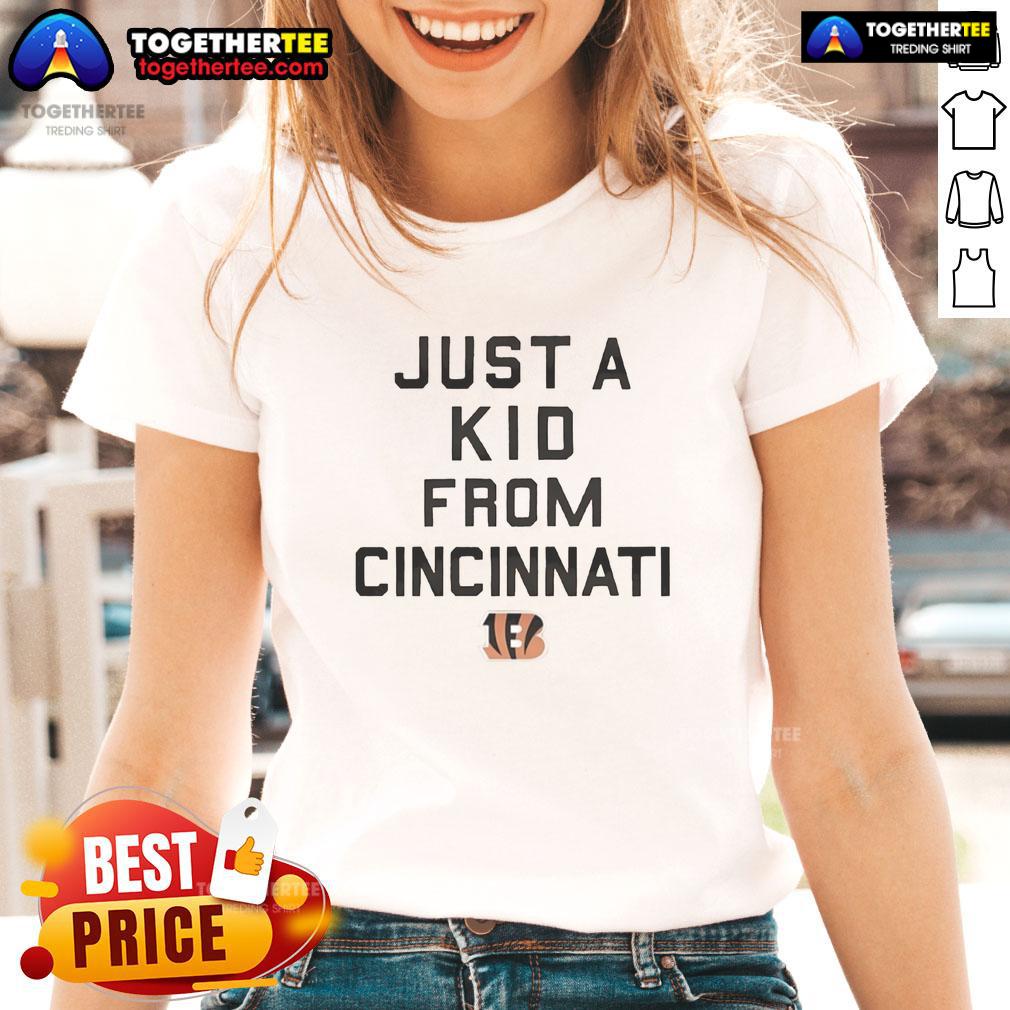 Official Cincinnati Bengals Just A Kid From Cincinnati T-Shirt - Image 3