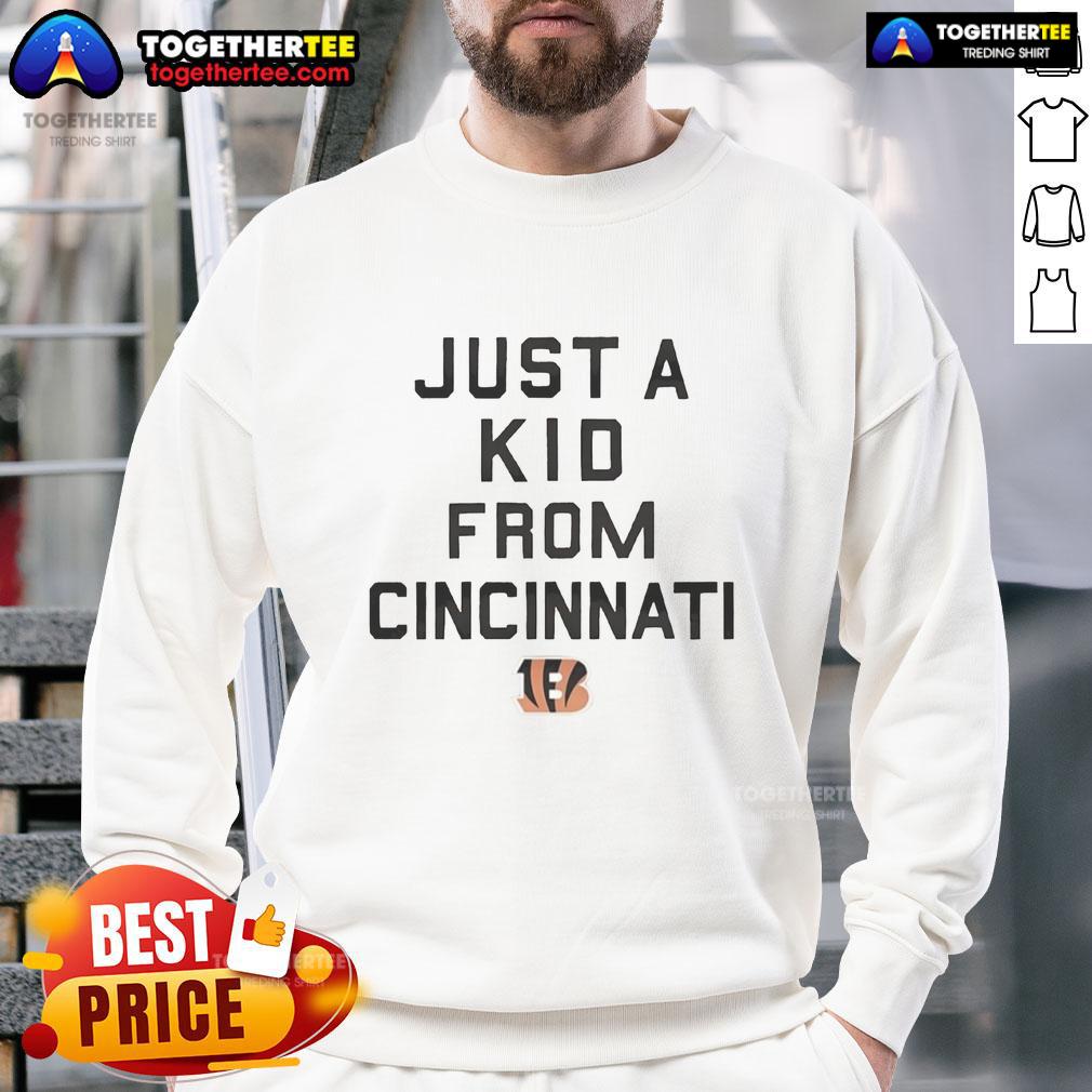 Official Cincinnati Bengals Just A Kid From Cincinnati T-Shirt - Image 5
