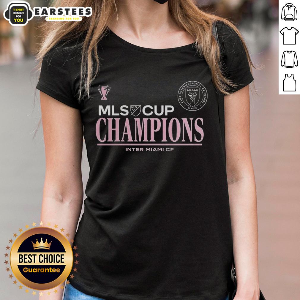 Good Inter Miami CF MLS Cup Champions Diving Stretch 2025 Logo T-Shirt - Image 3