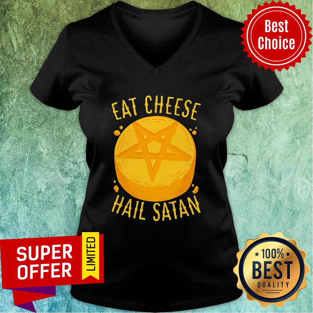 Official Eat Cheese Hail Satan Shirt - Image 3