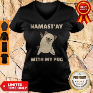 Alternative view of Original Namast’ Ay At Home With My Pug Shirt