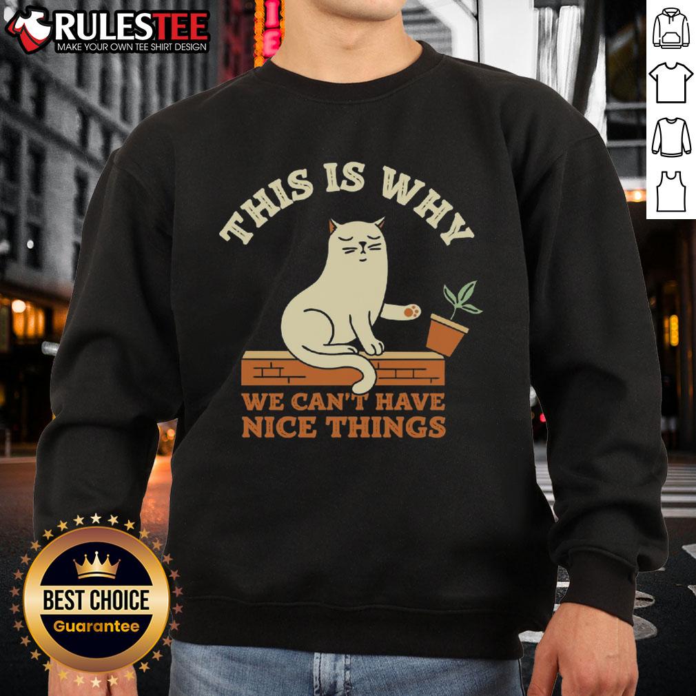 Funny This Is Why We Can't Have Nice Things Cat T-Shirt - Image 5