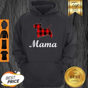 Alternative view of Beautiful Scottish Terrier Mama Red Buffalo Plaid Scottish Terrier Shirt