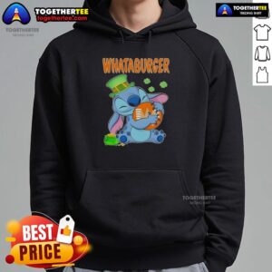Alternative view of Nice Stitch Hug The Whataburger Logo Happy Patrick's Day T-Shirt