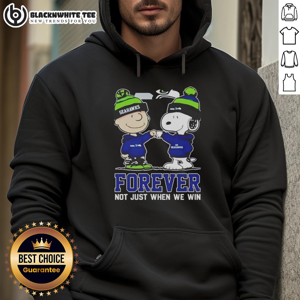 Awesome Peanut Snoopy Charlie Brown Seattle Seahawks Forever Not Just When We Win T-Shirt - Image 2