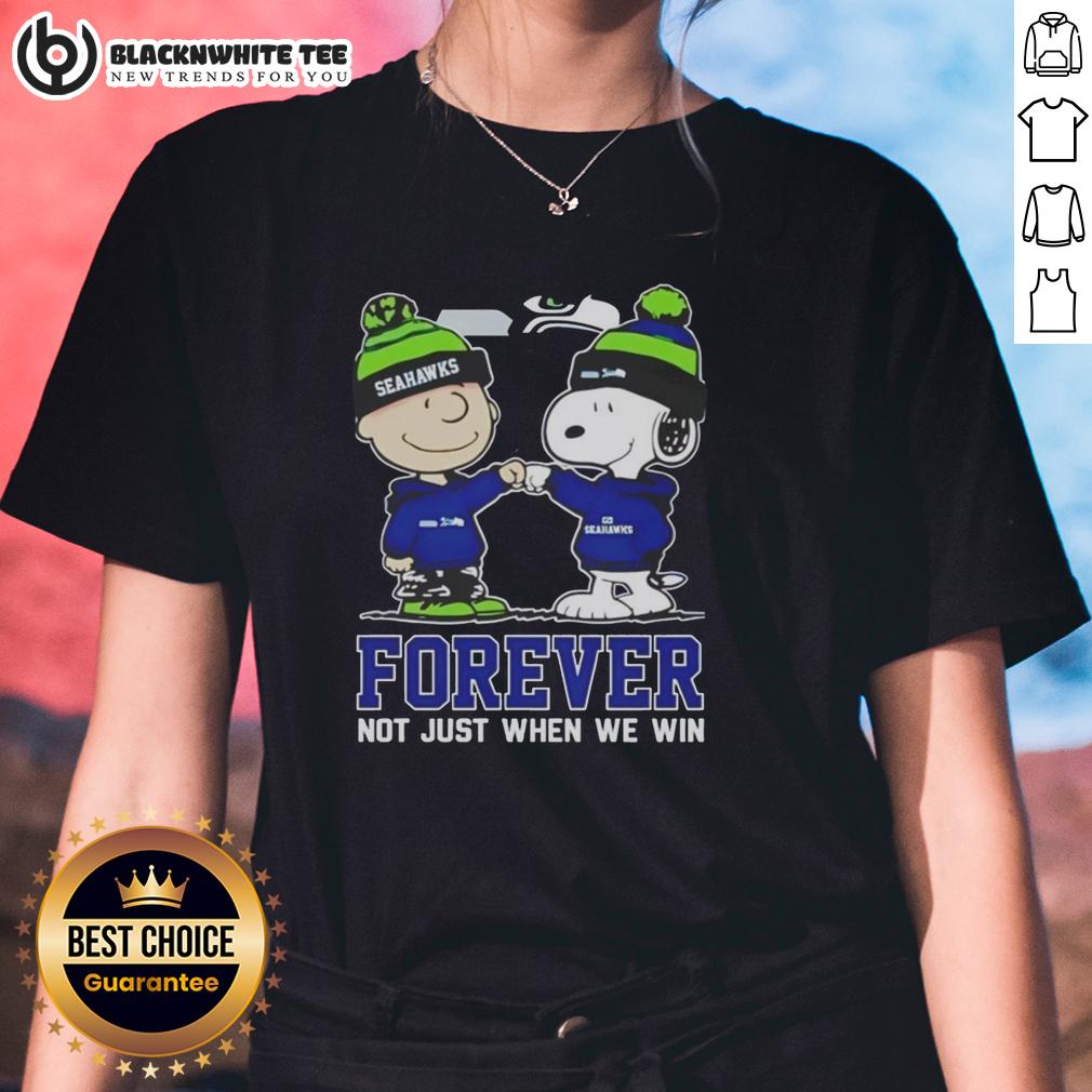Awesome Peanut Snoopy Charlie Brown Seattle Seahawks Forever Not Just When We Win T-Shirt - Image 3