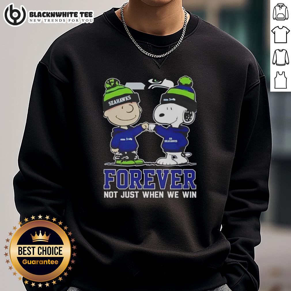 Awesome Peanut Snoopy Charlie Brown Seattle Seahawks Forever Not Just When We Win T-Shirt - Image 5