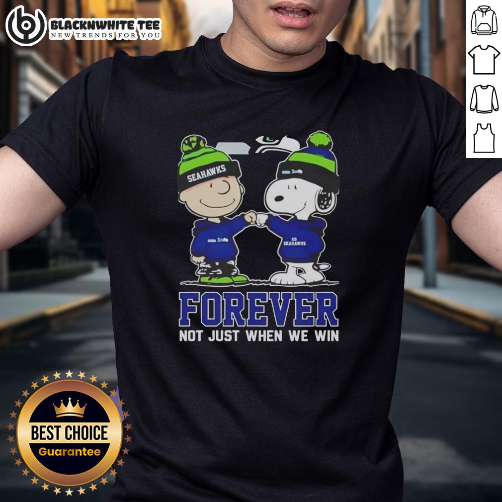 Awesome Peanut Snoopy Charlie Brown Seattle Seahawks Forever Not Just When We Win T-Shirt