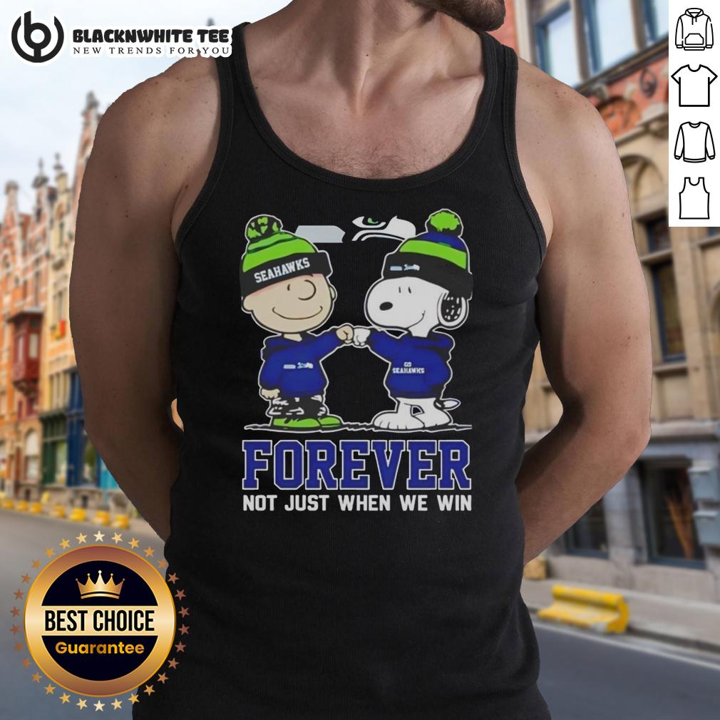 Awesome Peanut Snoopy Charlie Brown Seattle Seahawks Forever Not Just When We Win T-Shirt - Image 4