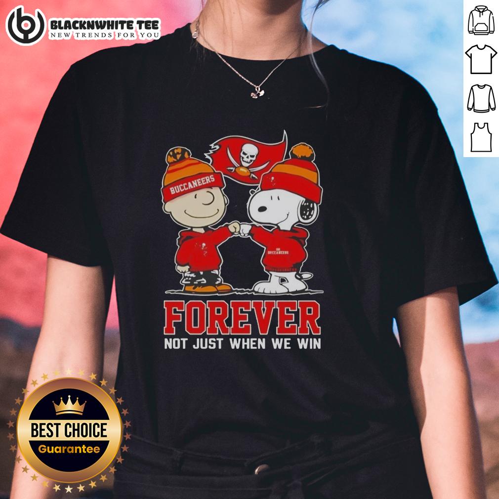 Awesome Peanut Snoopy Charlie Brown Tampa Bay Buccaneers Forever Not Just When We Win T-Shirt - Image 3