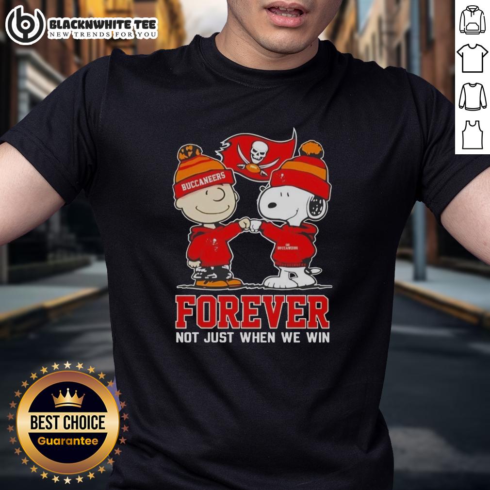 Awesome Peanut Snoopy Charlie Brown Tampa Bay Buccaneers Forever Not Just When We Win T-Shirt