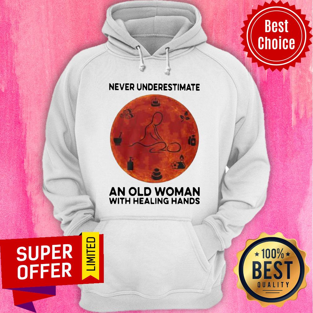 Never Underestimate An Old Woman With Healing Hands Shirt - Image 5