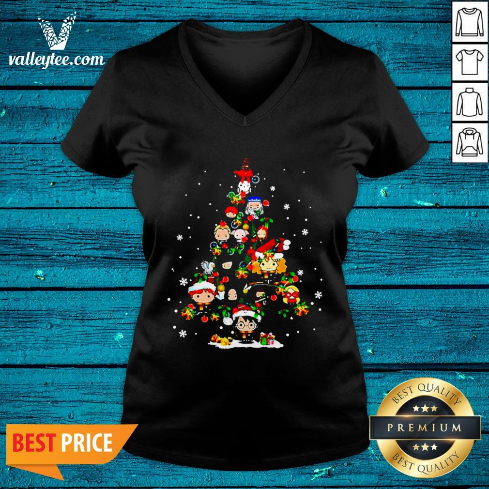 Merry Christmas Harry Potter Chibi Tree Shirt - Image 3