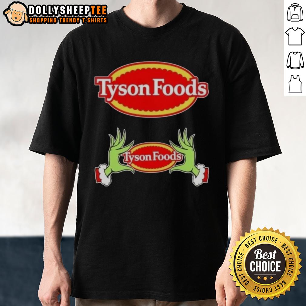 Awesome Tyson Foods X Grinch Hands Merry Christmas T-Shirt