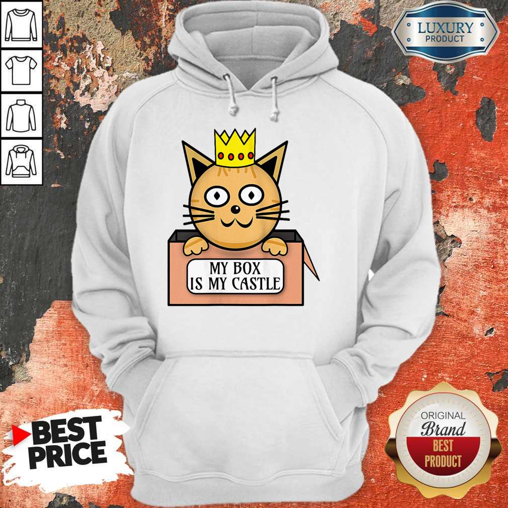 Funny Cat King My Box Is My Castle Shirt - Image 5