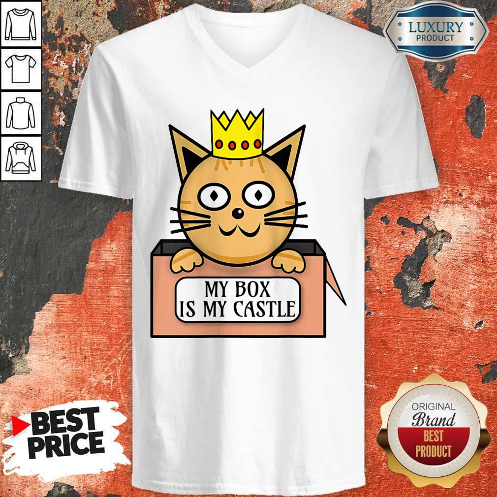 Funny Cat King My Box Is My Castle Shirt - Image 2