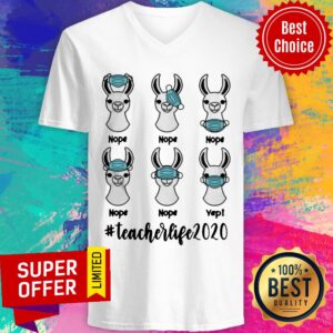 Alternative view of Llama Right Way To Wear Mask #Teacherlife 2020 Shirt