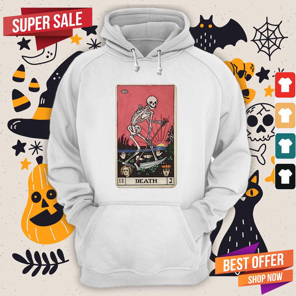 Death Tarot Skeleton Day Of The Dead Dia De Muertos Shirt - Image 5